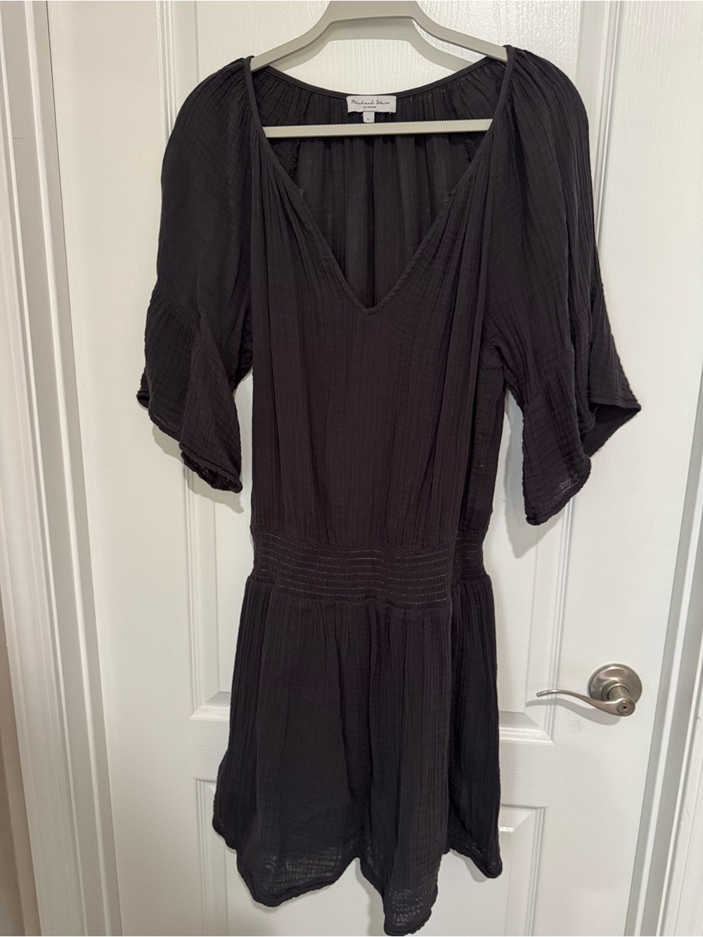 Michael Stars Black V-Neck Mini Dress